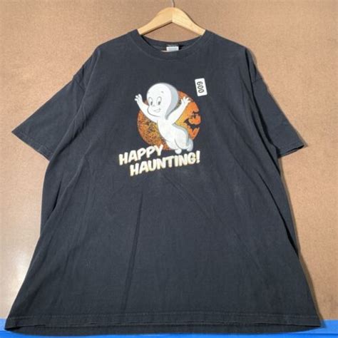 Vintage Halloween Shirt Erwachsene Größe 2xl Schwarz Kurzärmelig Herren 29x24 Casper Ebay