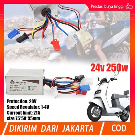 Jual Controller 24V 250W Brushed DC Kontroler Skuter Elektrik Sparepart