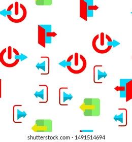 Logout Button Vector Seamless Pattern Color Stock Vector (Royalty Free ...