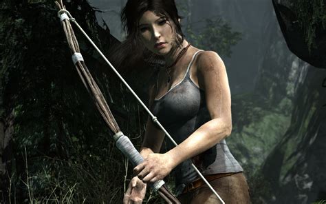 Fond Décran Jeux Vidéo Arme Jungle Lara Croft Tomb Raider Tombard Raider 2013 Arc Et