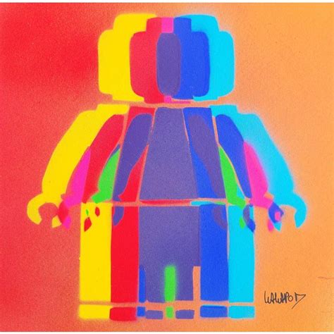 Peinture Multi Lego Rouge Orange Par Wawapod Carr D Artistes