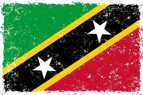 Premium Vector Saint Kitts And Nevis Flag Grunge Distressed Style