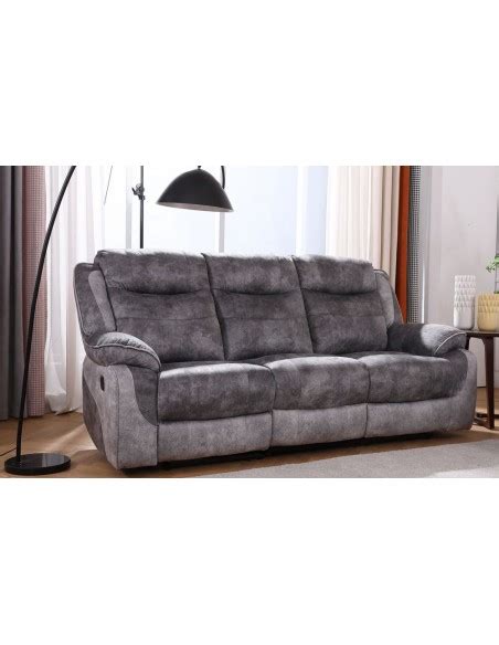 Elliott Manual Recliner Sofa Suite Grey