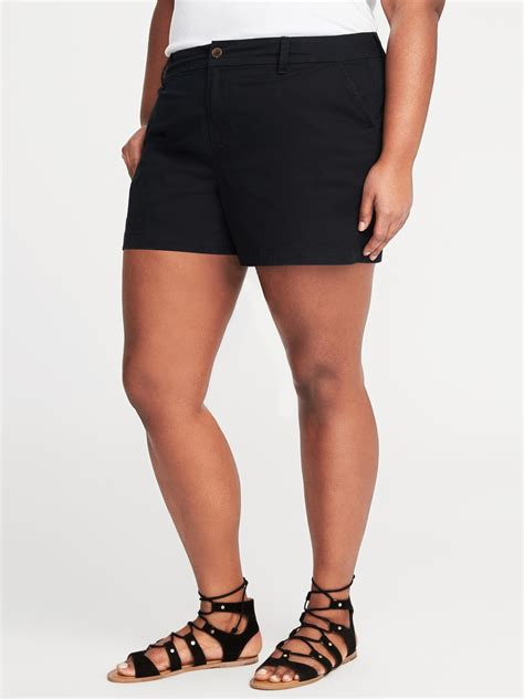 Mid Rise Plus Size Everyday Twill Shorts 5 Old Navy