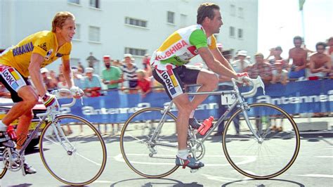 Hinault Leads LeMond Up Alpe Dhues TDF 1986 Tour De France Pro