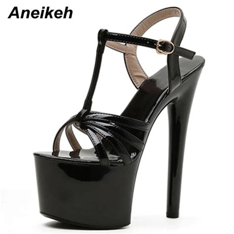 Aneikeh Platform Heigh Gladiator Women Sandals Summer Narrow Band T