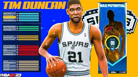 How To Make Tim Duncan EXACT Build On NBA 2K23 OLD NEW GEN YouTube