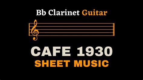 Piazzolla Cafe 1930 Bb Clarinet And Guitar Sheet Music Full Score