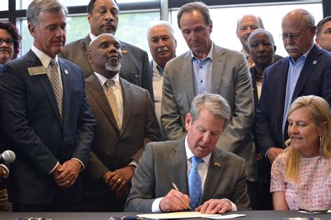 Gov Kemp Signs Bills At Augusta City Hall Including One That Affects