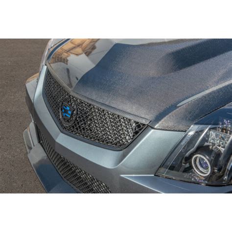 Eos Cadillac Cts V Carbon Fiber Front Hood Trim Function