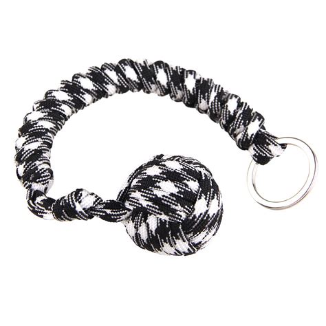 Monkey Fist Paracord Self Defense Keychain 550 Military Steel Ball