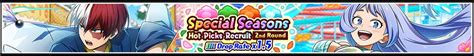 Upcoming Special Seasons Hot Picks Recruit Nd Round My Hero Ultra Impact Database