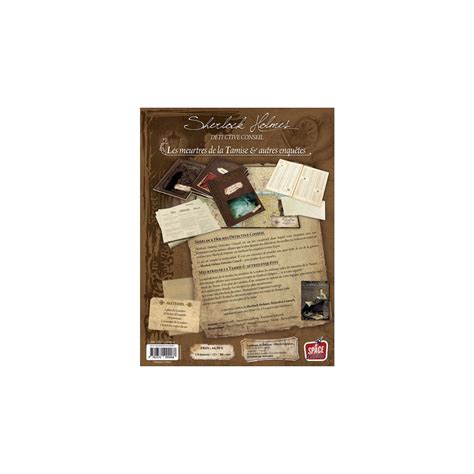 Sherlock Holmes D Tective Conseil Meurtres De La Tamise Jeux De