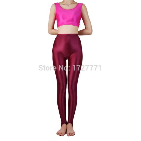 Lg35 Unisex Lycra Spandex Tights Solid Color Opaque Zentai Legging