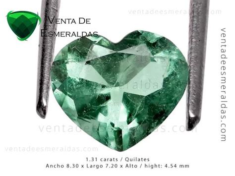 Esmeralda Colombiana Talla Corazon De Cts Esmeraldas Certificadas