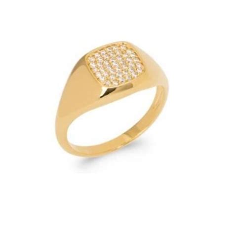 Bague Type Chevali Re Microserti Pav Zirconium En Plaqu Or Carats