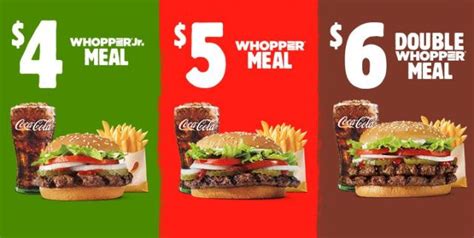 Burger King Offers Whopper Meal Deals Ranging From $4 to $6