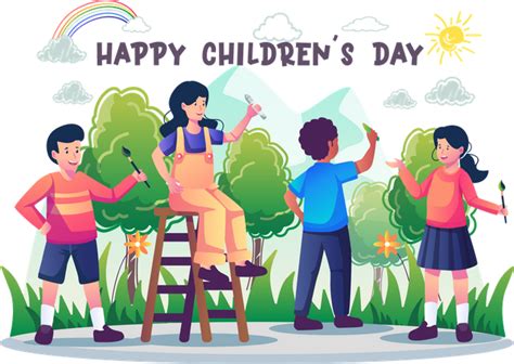 Best Happy Childrens Day Illustration Download In Png And Vector Format