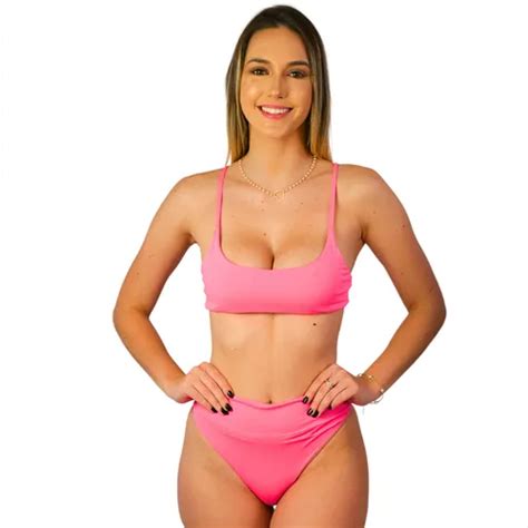 Biquíni Hot Pant Top Regata Bojo Disfarça Barriga Fio Parcelamento sem juros