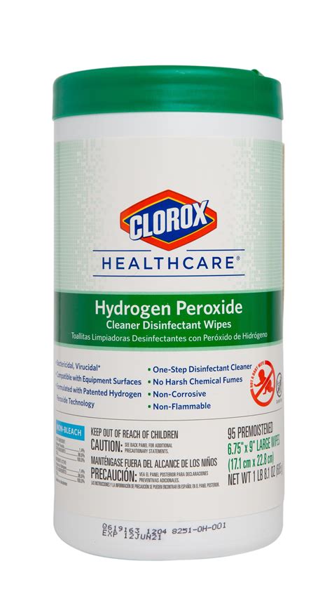 Macgill Clorox Healthcare® Hydrogen Peroxide Wipes 95 Ct Wipes Disinfectants