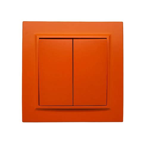 Light Switch Wall Switch Two Gang European Orange Color Inset Wall Diy