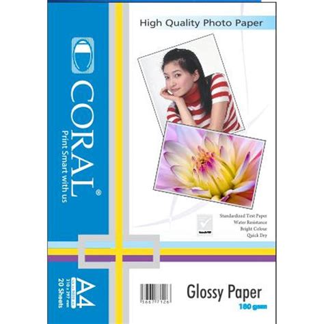 Jual Kertas Foto Coral Glossy A Gsm Shopee Indonesia