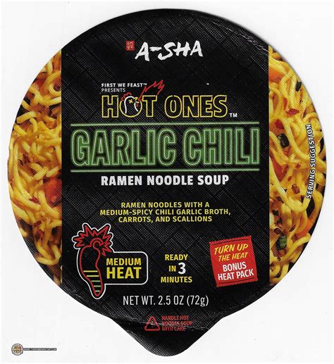 5144 A Sha Hot Ones Garlic Chili Ramen Noodle Soup USA