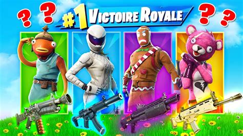 SKIN ALÉATOIRE CHALLENGE Défi FORTNITE Battle Royale YouTube