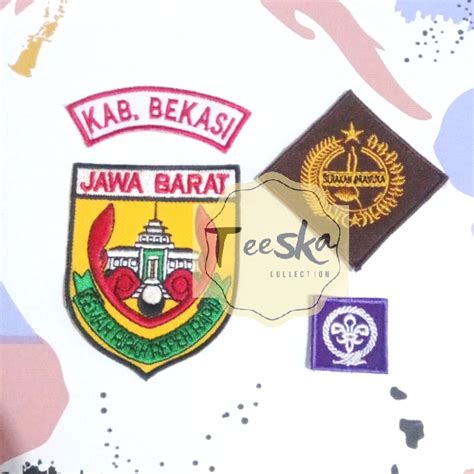 Jual Set Atribut Seragam Pramuka Logo Tunas Kelapa Dan Wosm Logo