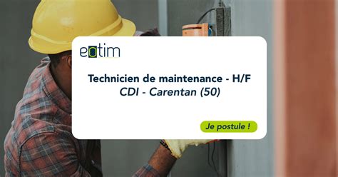 Technicien De Maintenance H F