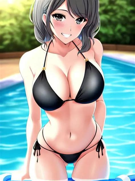 Beautiful Milf Waifu Gentle Grin Detailed Anime CG OpenArt