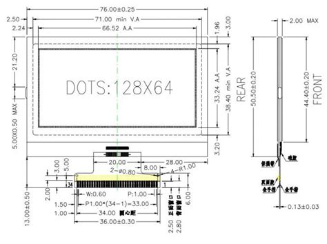 Customize LCD Panel STN HTN FSTN 34 Pin COG LCD Display Module