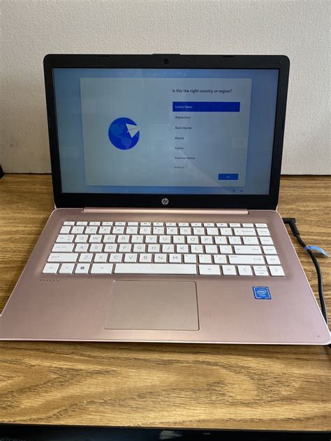 Hp Stream Celeron Gb Gb Laptop Pink Cb Wm W Charger