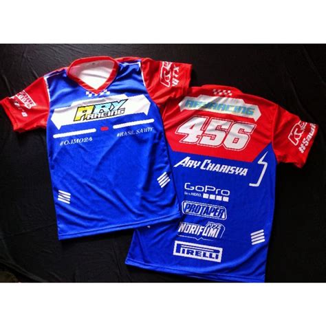 Jual KAOS BAJU BALAP RACING CUSTOM JERSEY FULL PRINTING GRATIS GANTI