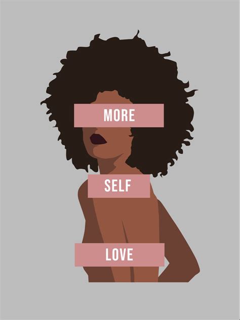 More Self Love Art Print Feminist Wall Art Black Woman Art Etsy