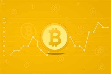 Bitcoin De Crypto Monnaie Avec Graphique De Haut En Bas Vecteur Premium