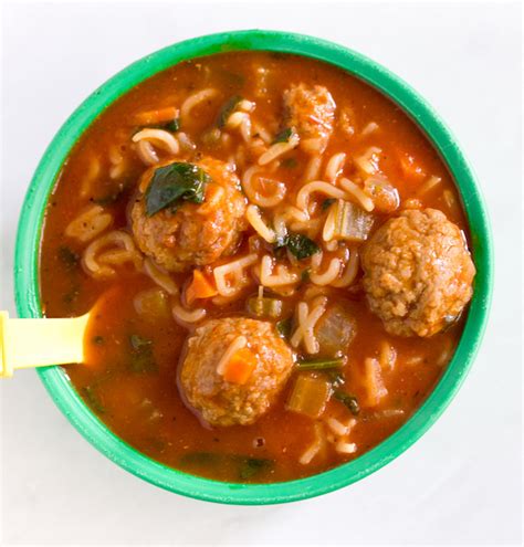 Mini Meatball Alphabet Soup - The Healthy Kids Table