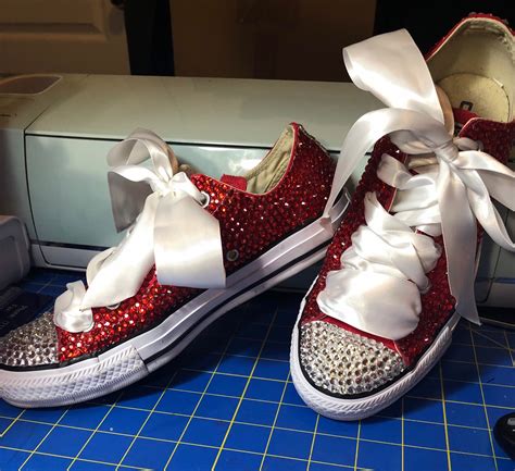 Bedazzled Converse Etsy