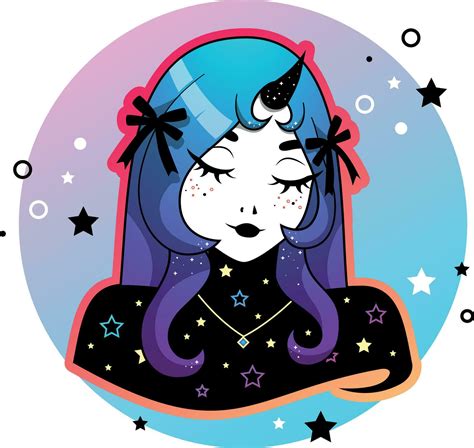 Cute Cartoon Colorful Demon Girl Vector Illustration 27033887 Vector Art At Vecteezy