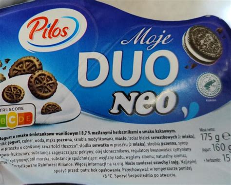 Jogurt o smaku śmietankowo waniliowym Duo Neo Pilos kalorie kJ i