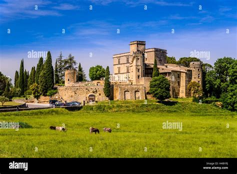 France, Provence, Vaucluse, Lourmarin, castle Lourmarin Stock Photo - Alamy