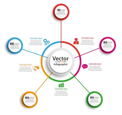 Infographic Designschablone Des Kreises Mit Schritten F R Gesch Ft