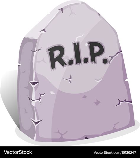 Cartoon Tombstone With Rip Royalty Free Vector Image