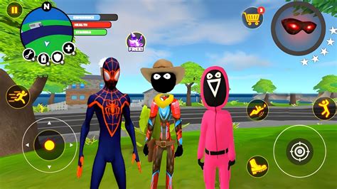 S Per Kahraman P Adam Stickman Superhero Game Power Stickman Rope