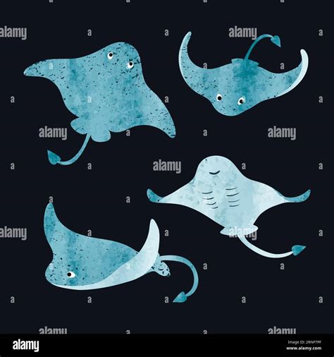 Cute Manta Ray Vector Vectors Hi Res Stock Photography And Images Alamy