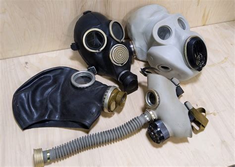 Set Of 4 Gas Masks Bulk Gas Masks Black Gas Mask Gp 7 Gp 5 Pdf Pbf