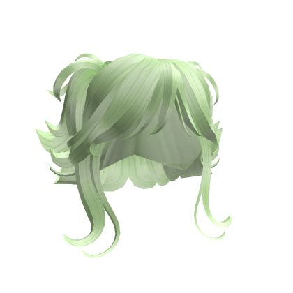 Y2K Grunge Messy Layered Lush Pigtails Hair Green Roblox