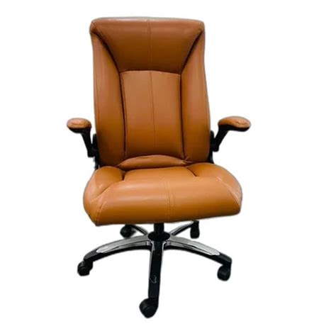 High Back Brown Leather Boss Office Chair Fixed Arm At Rs In Manesar