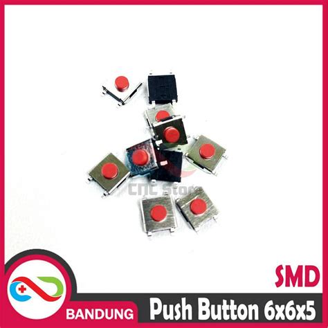 Jual Tactile Switch Push Button X X Mm Red Merah Smd Shopee Indonesia