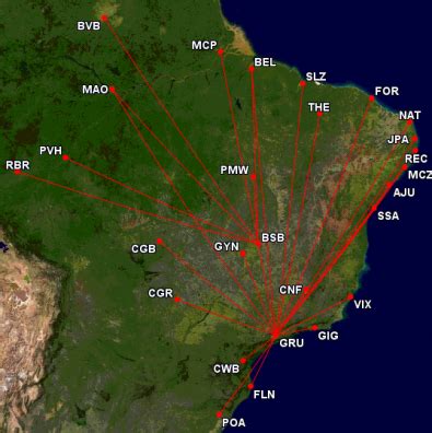 Confira todas as rotas que estão sendo operadas pela Azul GOL e Latam